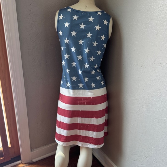 Spadehilll red white and blue sleeveless dress size small 4th of July - Picture 4 of 10